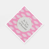 Serviette En Papier Lèvres diamant rose blanc (Coin)