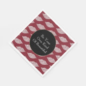 Serviette En Papier Lèvres Diamond Blanc Rouge (Coin)