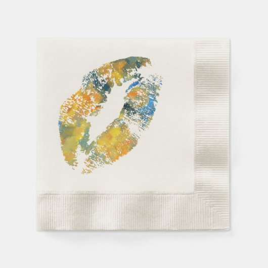 Serviette En Papier Lèvres élégantes #5 (Devant)