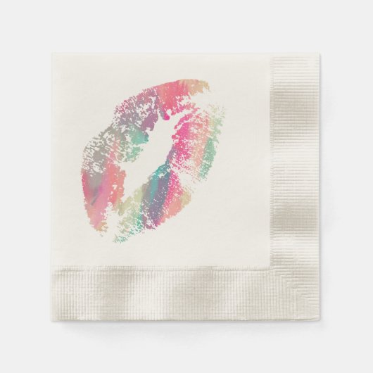 Serviette En Papier Lèvres élégantes #7 (Devant)