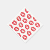Serviette En Papier Lèvres Rouges, Motif De Lèvres, Rouge Lèvres, Bais (Coin)