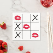 Serviette En Papier Lèvres Tic Tac Toe (En situation)