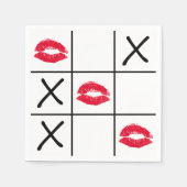 Serviette En Papier Lèvres Tic Tac Toe (Devant)