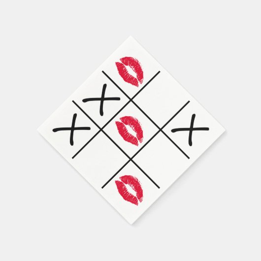 Serviette En Papier Lèvres Tic Tac Toe (Coin)