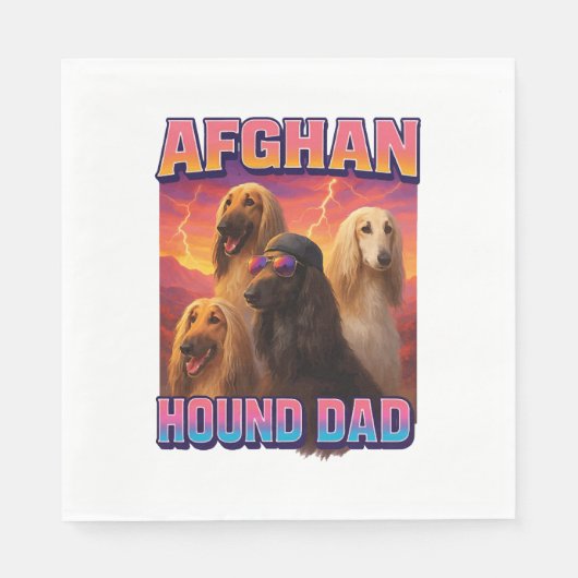 Serviette En Papier Lévrier afghan (Devant)