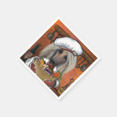 Serviette En Papier Lévrier Afghan (Coin)