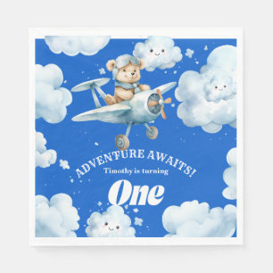 Serviette En Papier L'expédition pour le premier anniversaire de Teddy