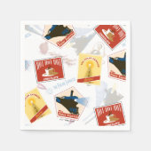 Serviette En Papier L'Express polaire | Motif d'autocollant rétro (Devant)