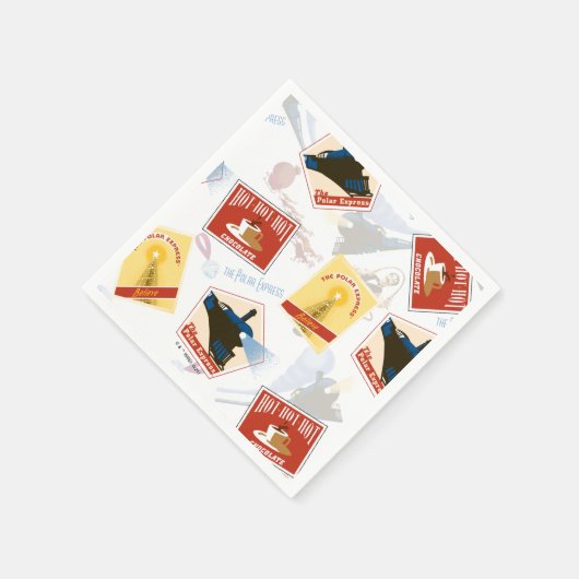 Serviette En Papier L'Express polaire | Motif d'autocollant rétro (Coin)