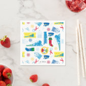 Serviette En Papier L'Express polaire | Motif d'icône de Noël (En situation)