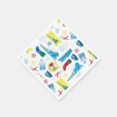 Serviette En Papier L'Express polaire | Motif d'icône de Noël (Coin)