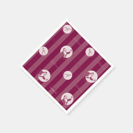 Serviette En Papier L'Express polaire | Motif du Père Noël rayé (Coin)