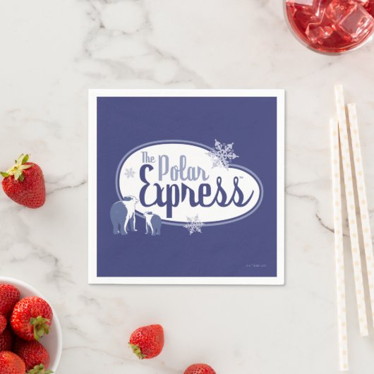 Serviette En Papier L'Express polaire | Ours polaires Retro Graphisme (En situation)