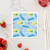 Serviette En Papier L'Express polaire | Retro Train & Ticket Motif (En situation)