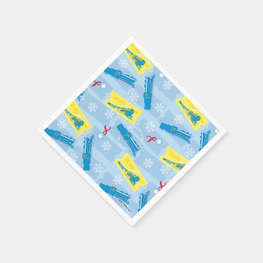 Serviette En Papier L'Express polaire | Retro Train & Ticket Motif (Coin)