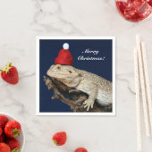 Serviette En Papier Lézard Dragon Porté Personnalisé - Santa Hat (En situation)