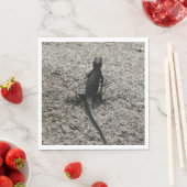 Serviette En Papier Lézard noir (En situation)