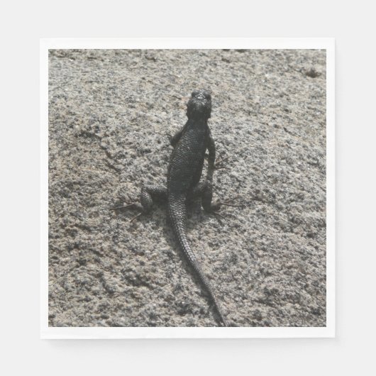 Serviette En Papier Lézard noir (Devant)
