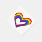Serviette En Papier LGBT Gay pride Love Rainbow Heart LGBTQ Party (Coin)