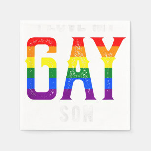 Serviette En Papier LGBT Love Fils Gay - Gay pride en tenue Gay pride