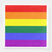 Serviette En Papier LGBT Rainbow Pride Drapeau Standard Dîner Napkin (Devant)