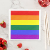 Serviette En Papier LGBT Rainbow Pride Drapeau Standard Dîner Napkin (En situation)