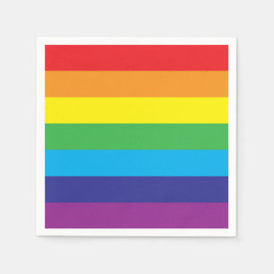 Serviette En Papier Lgbt Rainbow Stripes Lgbt