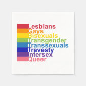 SERVIETTE EN PAPIER LGBTTIQ (Devant)