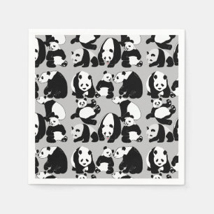 Serviette En Papier LGrey BG motif Panda