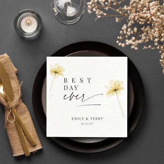 Serviette En Papier L'Heure d'or grâce à la floraison Meilleur jour ja