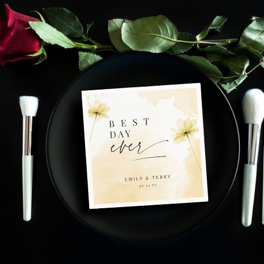 Serviette En Papier L'Heure d'or grâce à la floraison Meilleur jour ja