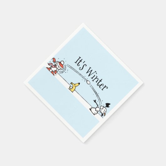 Serviette En Papier L'hiver (Coin)