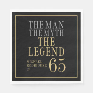 Serviette En Papier L'Homme La Légende 65e Anniversaire