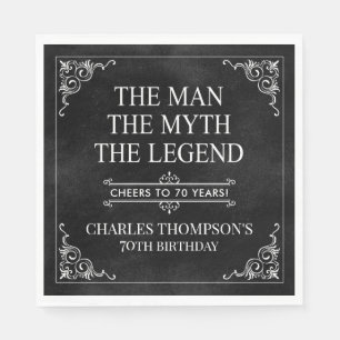 Serviette En Papier L'Homme La Légende Le Mythe 70e Anniversaire
