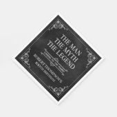 Serviette En Papier L'homme Le mythe La légende 100e anniversaire Noir (Coin)