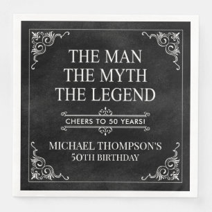 Serviette En Papier L'Homme Le Mythe La Légende 50e Anniversaire