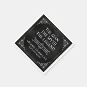 Serviette En Papier L'homme Le mythe La légende 50e anniversaire Noir (Coin)