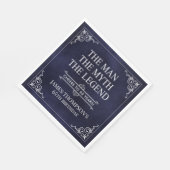 Serviette En Papier L'Homme Le Mythe La Légende 65e anniversaire Bleu (Coin)