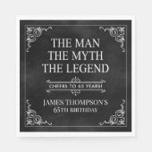 Serviette En Papier L'Homme Le Mythe La Légende 65ème Anniversaire Noi (Devant)