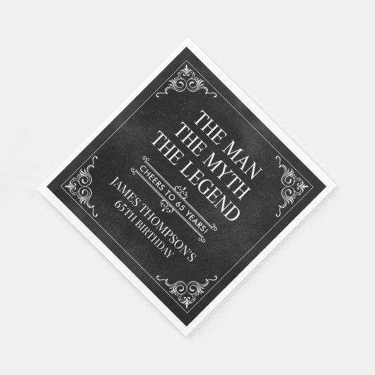 Serviette En Papier L'Homme Le Mythe La Légende 65ème Anniversaire Noi (Coin)