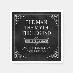 Serviette En Papier L'Homme Le Mythe La Légende 65ème Anniversaire Noi