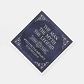 Serviette En Papier L'Homme Le Mythe La Légende 85e anniversaire Bleu (Coin)