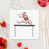 Serviette En Papier L'homme saut des obstacles