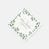 Serviette En Papier Liage minimal | Mariage de monogramme (Coin)
