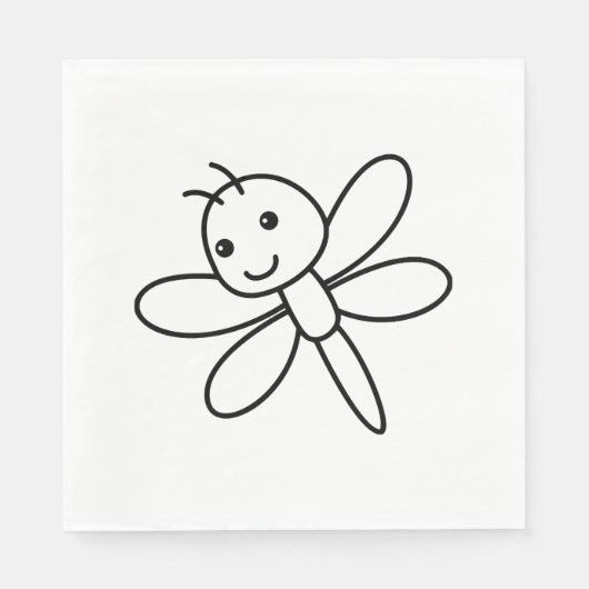 Serviette En Papier libellule (Devant)