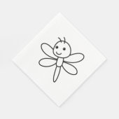 Serviette En Papier libellule (Coin)
