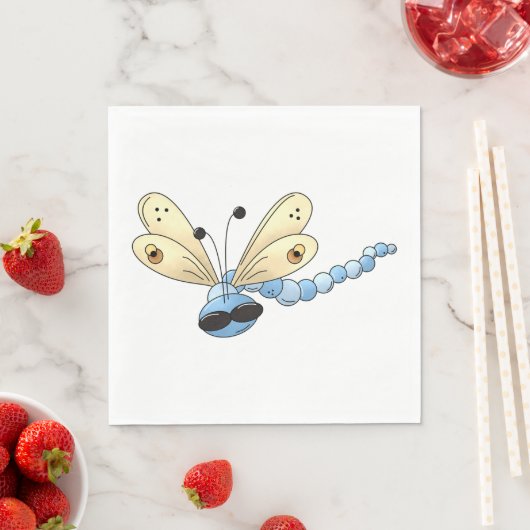 Serviette En Papier libellule (En situation)