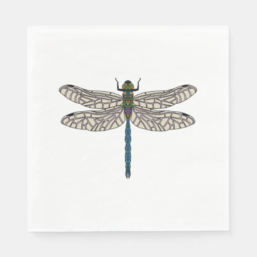 Serviette En Papier libellule (Devant)