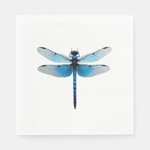 Serviette En Papier Libellule bleue - Ento amateur d'insectes faune
