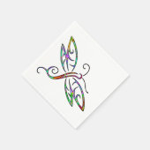Serviette En Papier Libellule colorée (Coin)